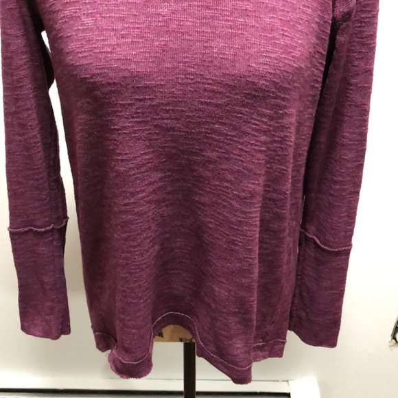 {Free People} Long Sleeve Split Back Turtleneck - Picture 4 of 9